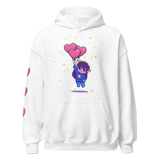 Galaxy Heart-Shaped Ballons Hoodie